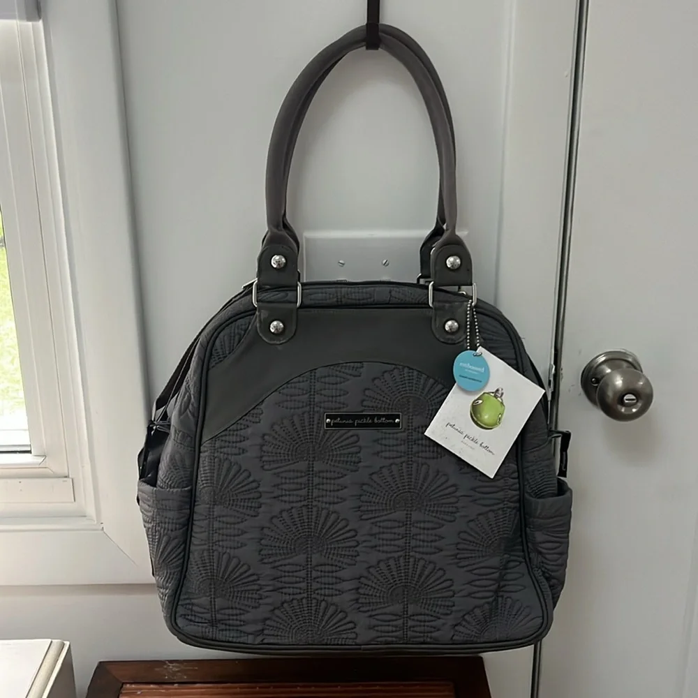 Petunia Pickle Bottom Champs-Elysees Stop Embossed Satchel Diaper Bag,NWT